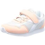 Sneakers larghezza E casual rosa numero 22,5 in pelle di camoscio chiusura velcro a strappo per bambini Diadora Simple Run 