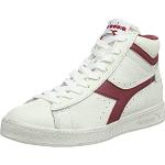Diadora Game L High Waxed, Sneaker Unisex - Adulto, Bianco Rosso 1, 44 EU