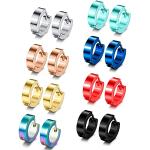 Set orecchini eleganti multicolore in acciaio inox per Uomo 