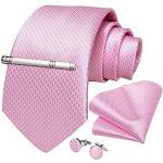 Cravatte tinta unita rosa di seta per cerimonia per Uomo 