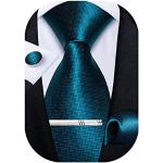 Cravatte tinta unita casual blu di seta per cerimonia per Uomo 