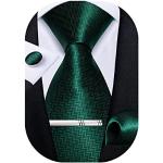 Cravatte tinta unita verde smeraldo di seta a righe per cerimonia per Uomo 