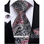 Cravatte artigianali casual di seta paisley per Natale per Uomo 