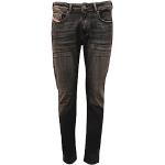 Jeans skinny casual neri di cotone per Uomo Diesel Denim 