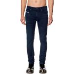 Jeans scontati blu di cotone a vita bassa per Uomo Diesel 