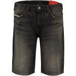 Pantaloncini scontati neri di cotone di jeans per Uomo Diesel Denim 