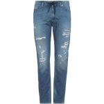 Jeans elasticizzati blu di cotone tinta unita per Uomo Diesel 