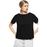 Magliette & T-shirt scontate nere S di cotone con scollo a V lavabili in lavatrice mezza manica con scollo a V per Donna Diesel 
