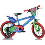 Bici multicolore 14 pollici con rotelle per bambini Dino bikes Pj Masks 