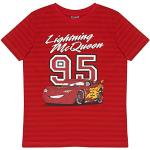T-shirt scontate rosse di cotone per bambini Cars Saetta Mc Queen 