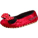 Pantofole imbottite eleganti rosse numero 38 di pelliccia con allacciatura elasticizzata traspiranti per Donna Disney 