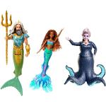 Disney La Sirenetta - Set di 3 bambole Ariel, Re Tritone e Ursula, ciascun personaggio con abiti caratteristici e accessori rimovibili, look ispirati al film, giocattolo per bambini, 3+ anni, HND28