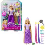 Mattel Disney Princess - Rapunzel Chioma Magica, bambola con extension capelli cambia-colore e accessori per lo styling, Giocattolo per Bambini 3+ Anni, HLW18