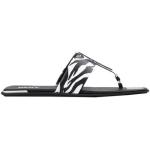 Sandali bassi neri numero 39 zebrati con punta quadrata per Donna DKNY 