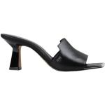 Scarpe estive larghezza A nere numero 38 tinta unita con punta quadrata tacco a rocchetto per Donna DKNY 