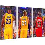 DKORARTE Quadro moderno Fotografico Basket, Leggende, Nba, Michael Jordan, Lebron Jame, Kobe Bryant, 97 x 62 cm, rif. 27375