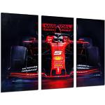 DKORARTE WTD 27298 - Immagine fotografica moderna con auto Formula 1, Ferrari SF90 2019, Sebastian Vettel, Charles Leclerc 97 x 62 cm