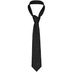 Cravatte artigianali casual nere con glitter lavabili in lavatrice per Uomo 