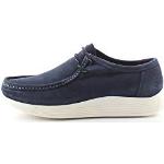 Sneakers basse larghezza E casual blu numero 43 con stringhe con tacco da 3 cm a 5 cm per Uomo Docksteps 