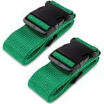 DoGeek Cinghie per valigie Regolabile 2 pack Cinghia per valigia da viaggio (3 colori) (verde, 2 pcs)