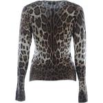 Cardigan scontati marroni S leopardati manica lunga per Donna Dolce&Gabbana Dolce 