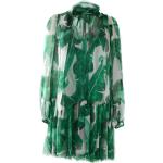 Abiti scontati verdi XS di seta midi a manica lunga per Donna Dolce&Gabbana Dolce 