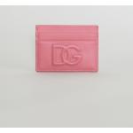 Porta carte di credito rosa di pelle per Donna Dolce&Gabbana Dolce 