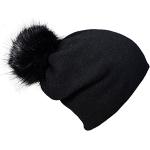 Cappelli invernali neri con pon pon per Donna DonDon 