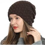 Cappelli invernali casual marroni di pile per Donna DonDon 