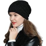 Cappelli invernali neri con strass per Donna DonDon 