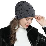 Cappelli invernali grigio scuro di pile con paillettes a tema orso per Donna DonDon 