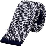 Cravatte blu scuro in maglia per Uomo DonDon 