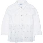 Jeans classici bianchi di cotone tinta unita con glitter da lavare a mano manica lunga per bambina Dondup di YOOX.com con spedizione gratuita 