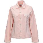 Giacche jeans classiche rosa chiaro S di cotone tinta unita lavabili in lavatrice manica lunga per Donna Dondup 