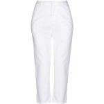 Pantaloni regular fit scontati bianchi 7 XL di cotone tinta unita lavabili in lavatrice per Donna Dondup 