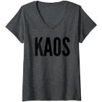 Magliette & T-shirt grigie S con scollo a V con scollo a V per Donna KAOS 