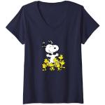 Magliette & T-shirt blu S con scollo a V con scollo a V per Donna Snoopy 