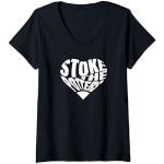 Donna The Potters Heart – Stoke Fan Typography Design Maglietta con Collo a V