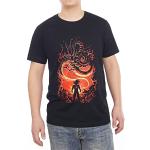 Magliette & T-shirt stampate casual nere S di cotone traspiranti per Donna Dragon Ball Son Goku 