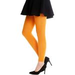 DRESS ME UP - WZ-014O- Arancione Calzamaglia Leggings Collant Costume Donna Party Halloween Carnevale Arancione Opaco S/M