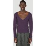 Dries Van Noten Wool V Neck Sweater - Man Knitwear Purple M