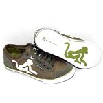 DrunknMunky Scarpe Basse Sneakers New England Canvas Unisex Grey Green Nr. 40