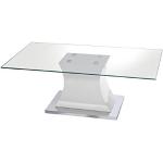 Tavolini bianchi di vetro DRW 