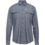 Camicie classiche blu XL di cotone manica lunga con taschino per Uomo Dsquared2 