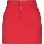 Gonne jeans rosse di cotone tinta unita per Donna Dsquared2 