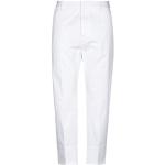 Pantaloni bianchi S di cotone tinta unita a vita alta per Uomo Dsquared2 