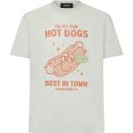 Magliette & T-shirt menta M a girocollo a tema hot dog mezza manica con scollo rotondo Dsquared2 