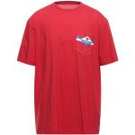 Magliette & T-shirt rosse S di cotone tinta unita mezza manica con manica corta per Uomo Dsquared2 