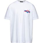 Magliette & T-shirt bianche XL di cotone tinta unita mezza manica con manica corta per Uomo Dsquared2 