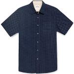 Magliette & T-shirt Regular Fit casual blu navy L di cotone a rombi traspiranti lavabili in lavatrice mezza manica per Uomo 